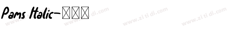 Pams Italic字体转换